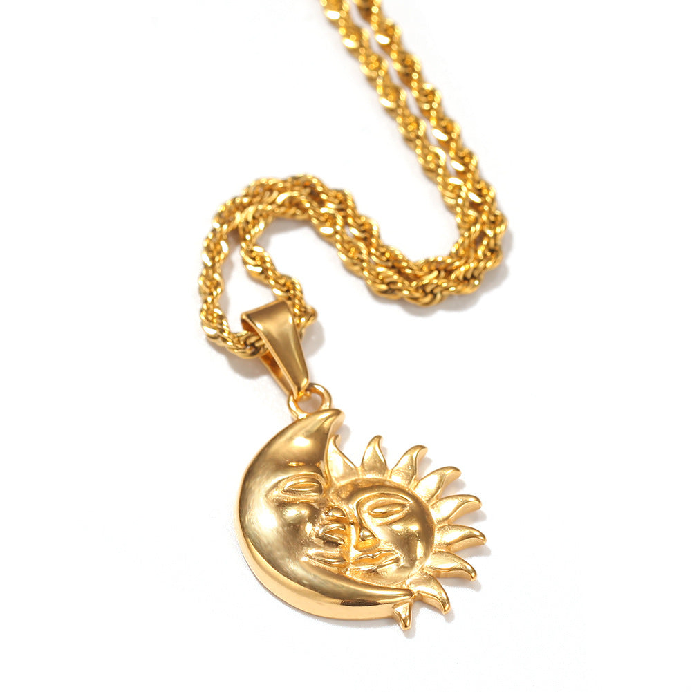 Jewelry Moon Sun Pendant Necklace