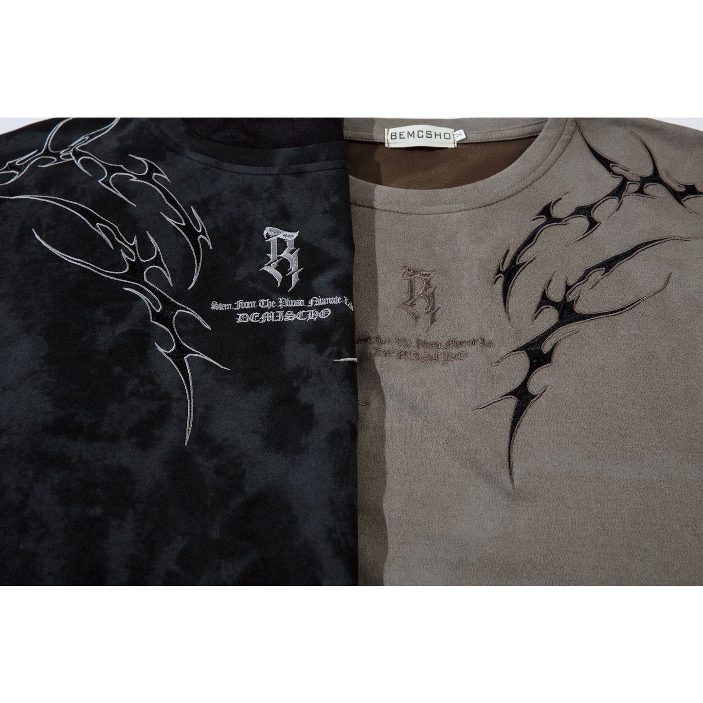 Hip Hop Clothing Summer Vintage Embroidered Short Sleeve T-Shirt