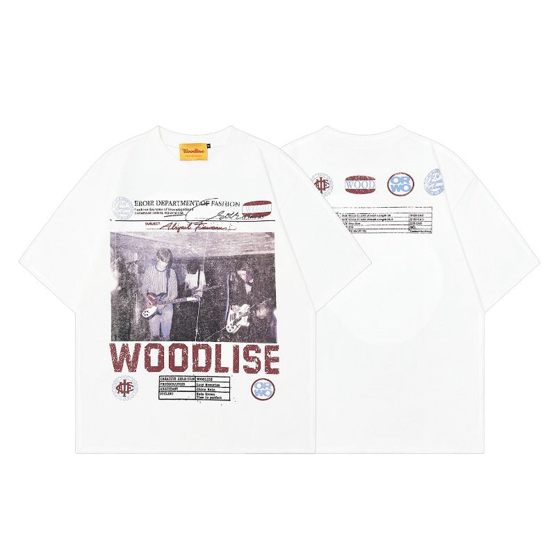 90s West Coast Hip Hop Fashion T Shirts Hip Hop Rock Band Vintage Character Half Sleeve Top