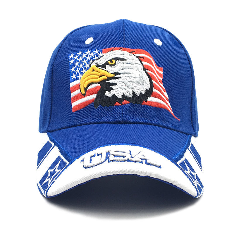 Vintage Usa Cap Eagle Embroidered Cap Sunshade Curved Eaves