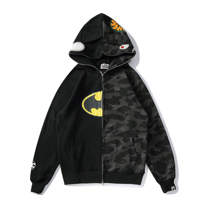Ape Hoodie Camo Batman Zip Fleece Hooded Cardigan Shark Head Sweater Jacket