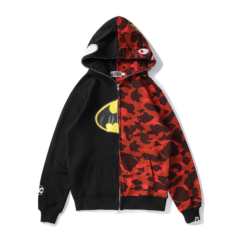 Ape Hoodie Camo Batman Zip Fleece Hooded Cardigan Shark Head Sweater Jacket