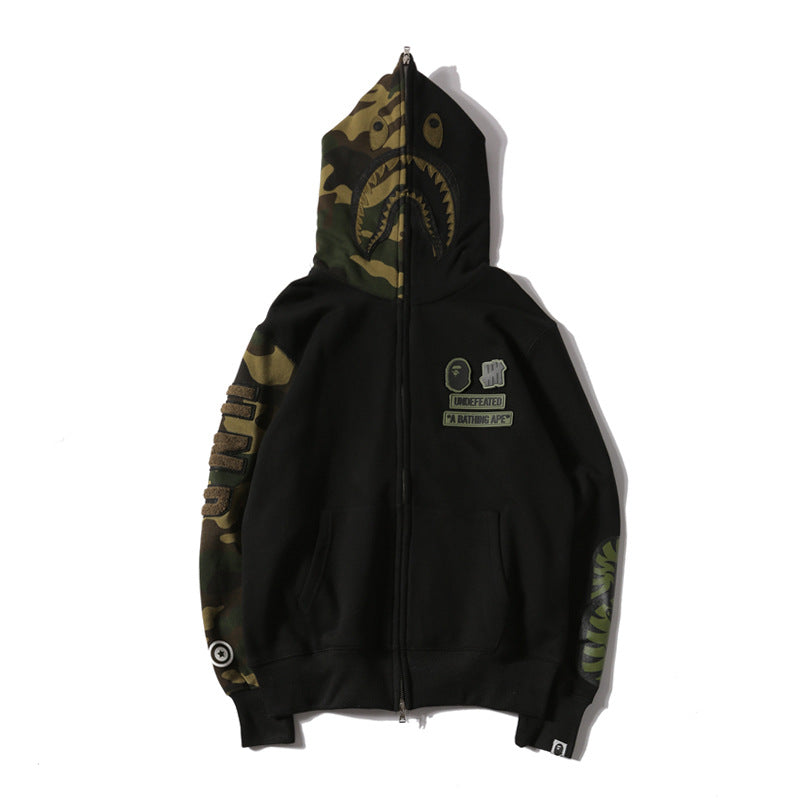 Ape Hoodie Camouflage Casual Hoodie Men's and Women's Cardigan Zip Sweater Jacket
