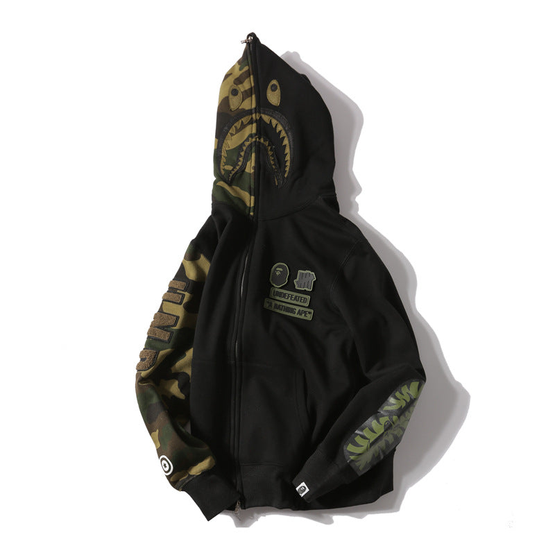 Ape Hoodie Camouflage Casual Hoodie Men's and Women's Cardigan Zip Sweater Jacket