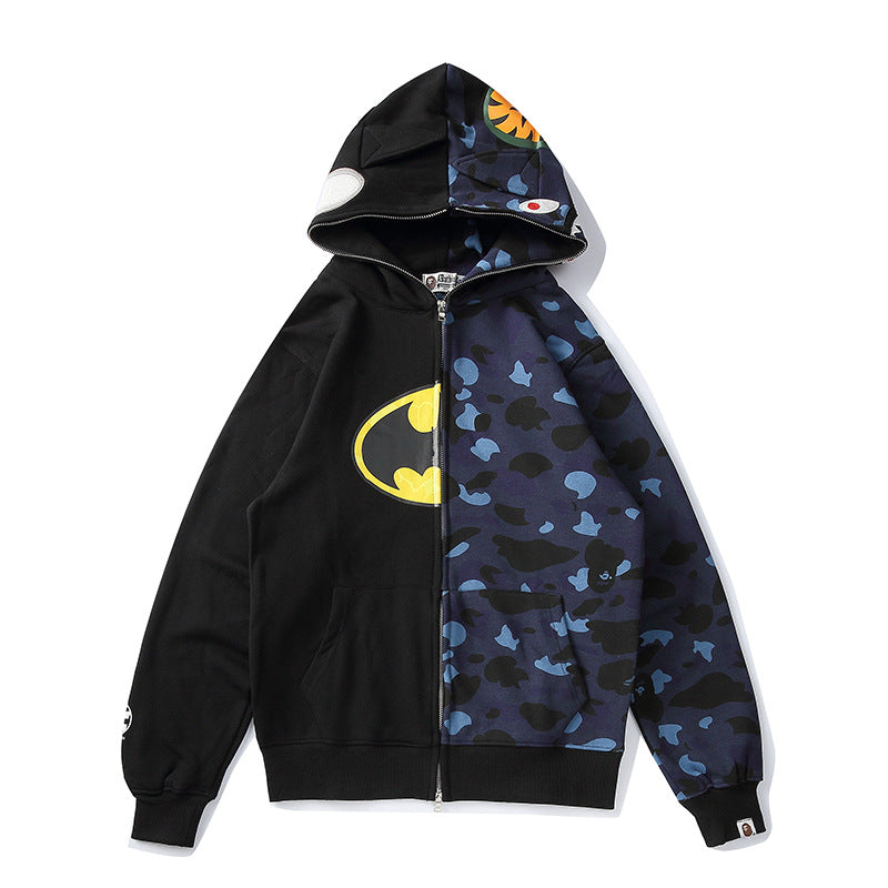 Ape Hoodie Camo Batman Zip Fleece Hooded Cardigan Shark Head Sweater Jacket