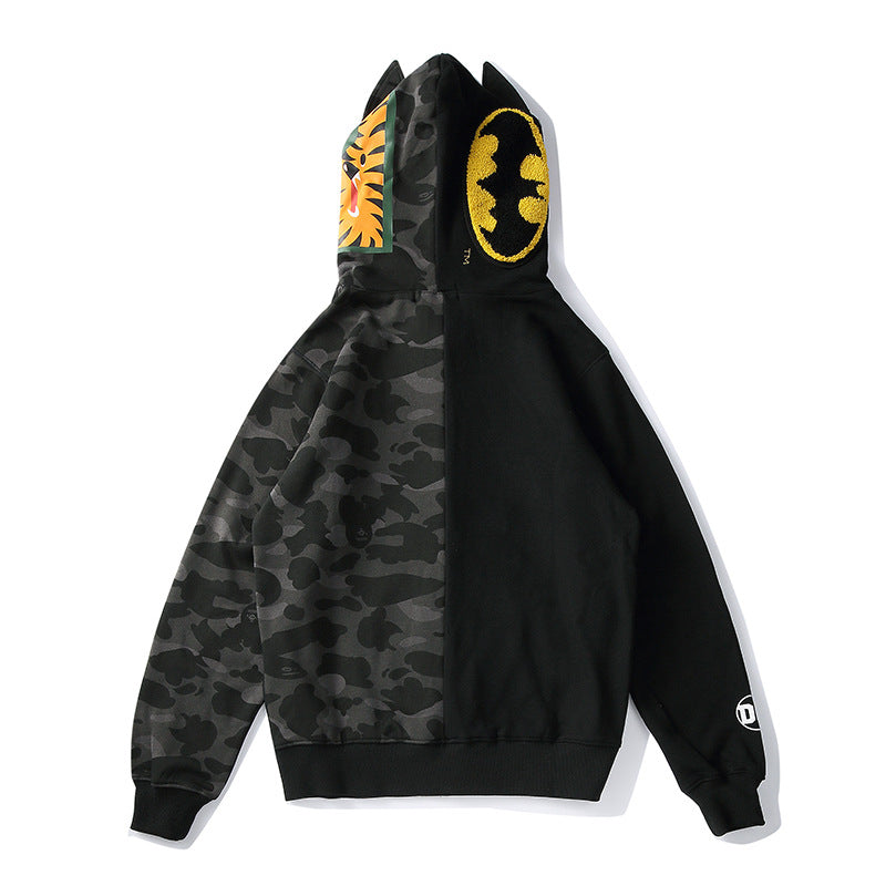 Ape Hoodie Camo Batman Zip Fleece Hooded Cardigan Shark Head Sweater Jacket