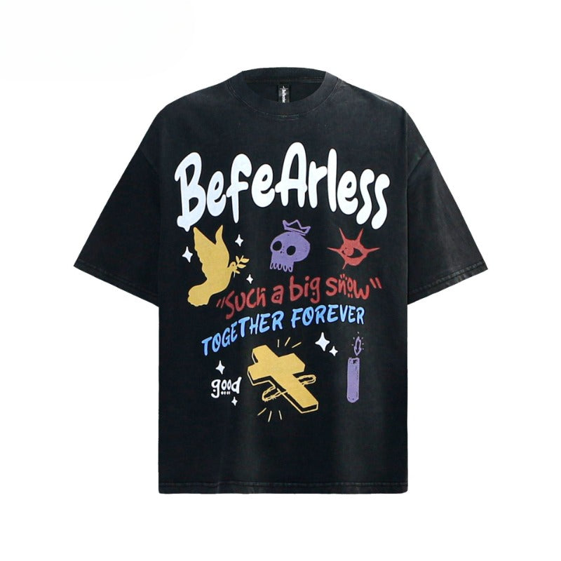 80s And 90s Vintage T-Shirts Vintage Cartoon Graffiti Short Sleeve T-Shirt