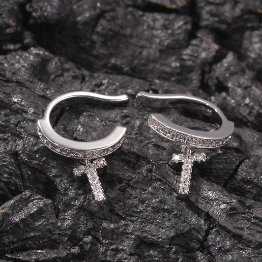 Earrings Zircon 'Cross' Earring Crosses