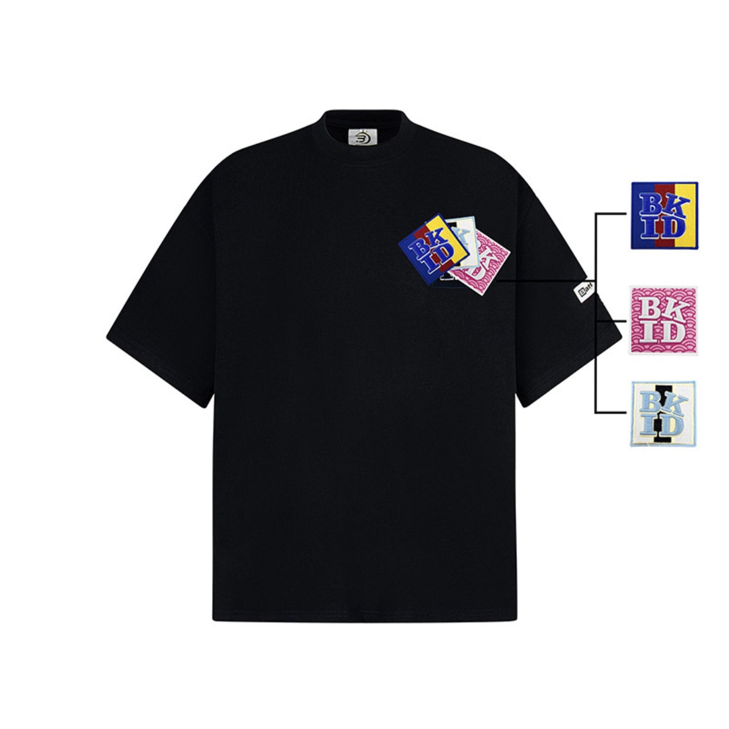 Hip Hop Shirts For Boys Embroidered Loose Short Sleeve Letter Print T-Shirt