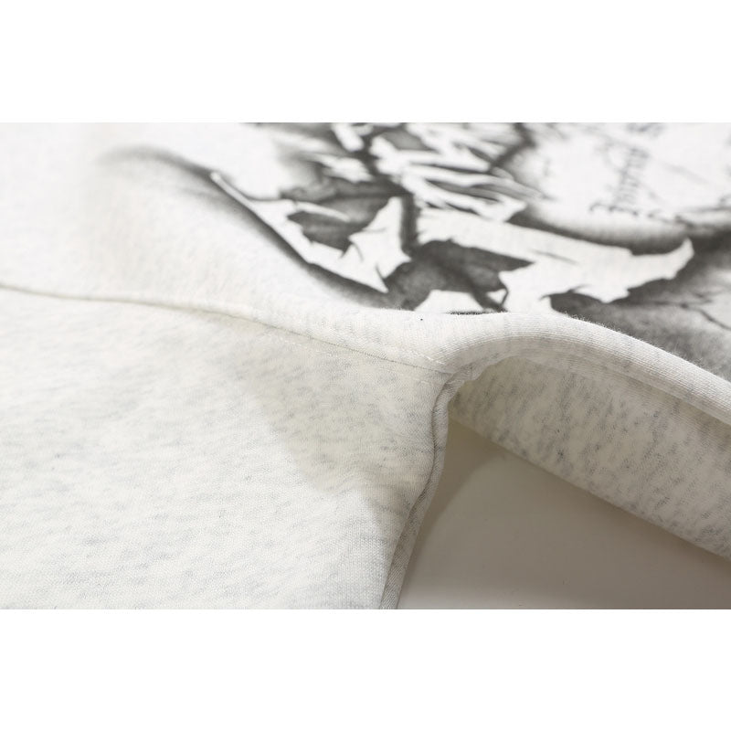 Streetwear Hoodie Hip Hop Graffiti Lightning Alphabet Print Sweater Men