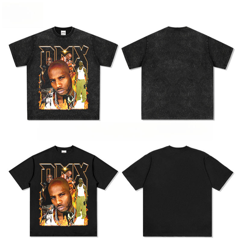 Marcas streetwear usa vintage dmx earl simmons print short sleeve t-shirt
