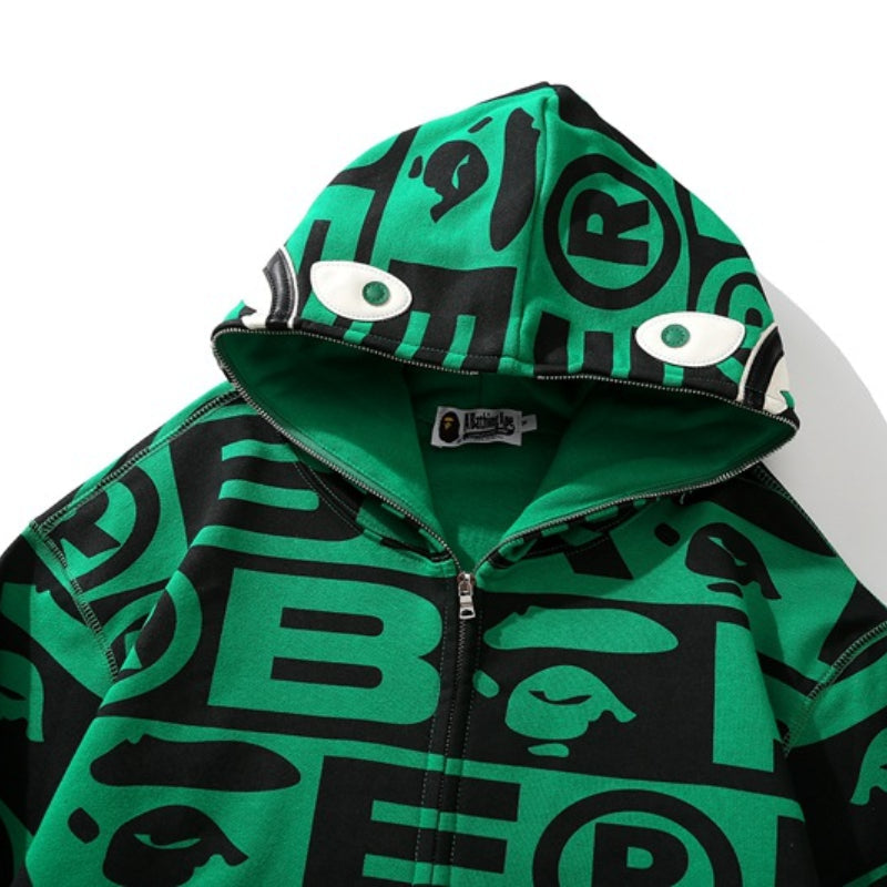 Ape Hoodie Shark Loose Hooded Sweater Jacket
