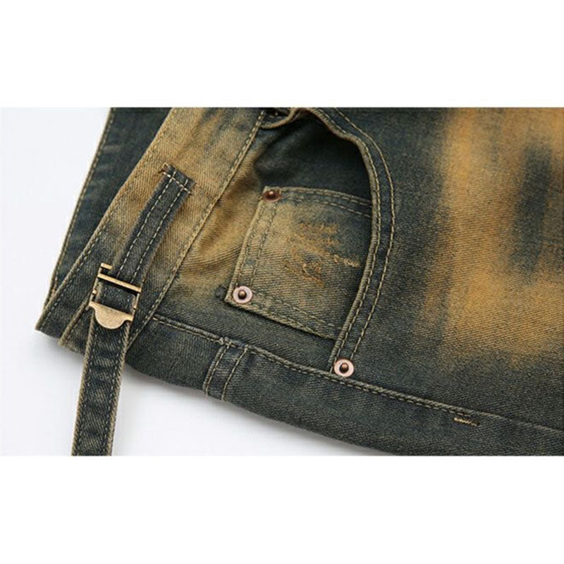 Casual Street Wear Ripped Jeans Straight Pants