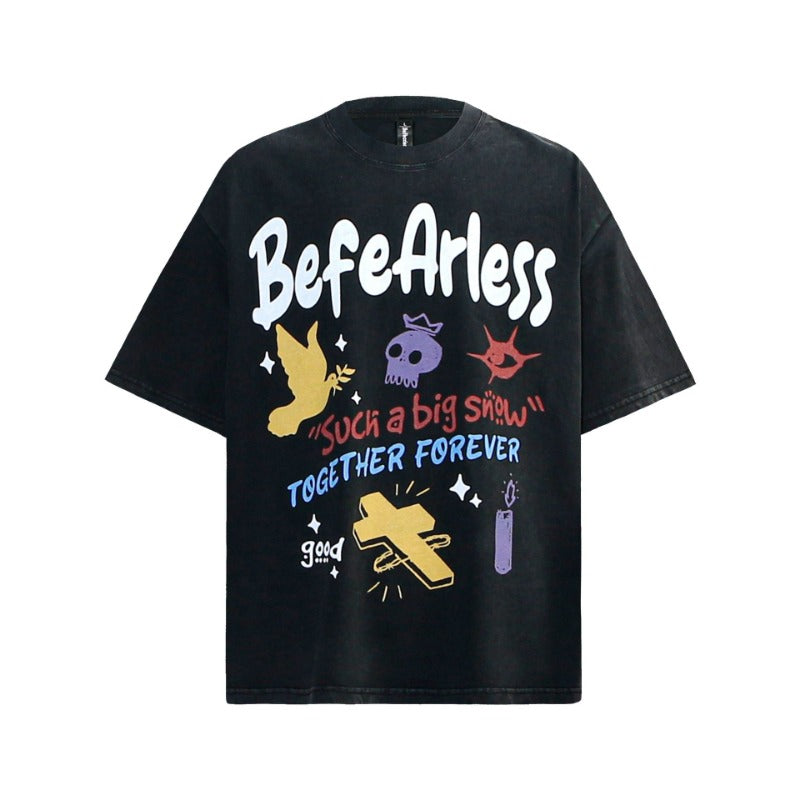 80s And 90s Vintage T-Shirts Vintage Cartoon Graffiti Short Sleeve T-Shirt