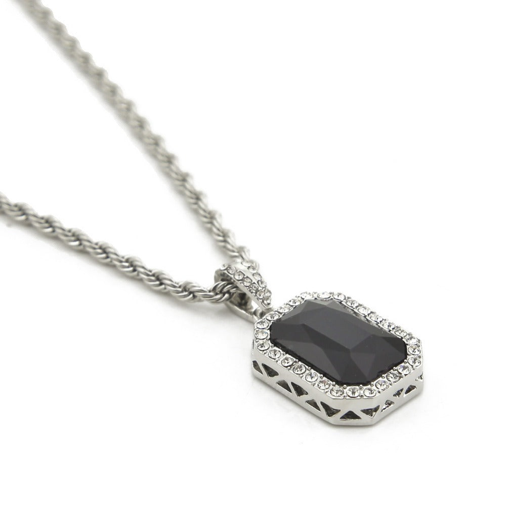 Jewelry Hip Hop Diamond Set Jewel Pendant Necklace Spectrum St. Valentine's