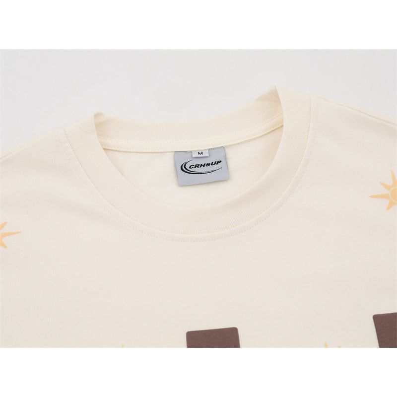 Camisetas streetwear Summer Vintage Hip Hop Casual Loose Short Sleeve T-Shirt