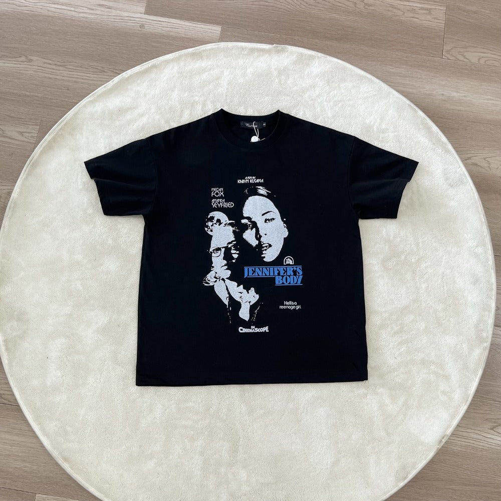 Streetwear Eua t shirt vintage portrait slogan printed Solona fabric cool round neck short sleeve t-shirt