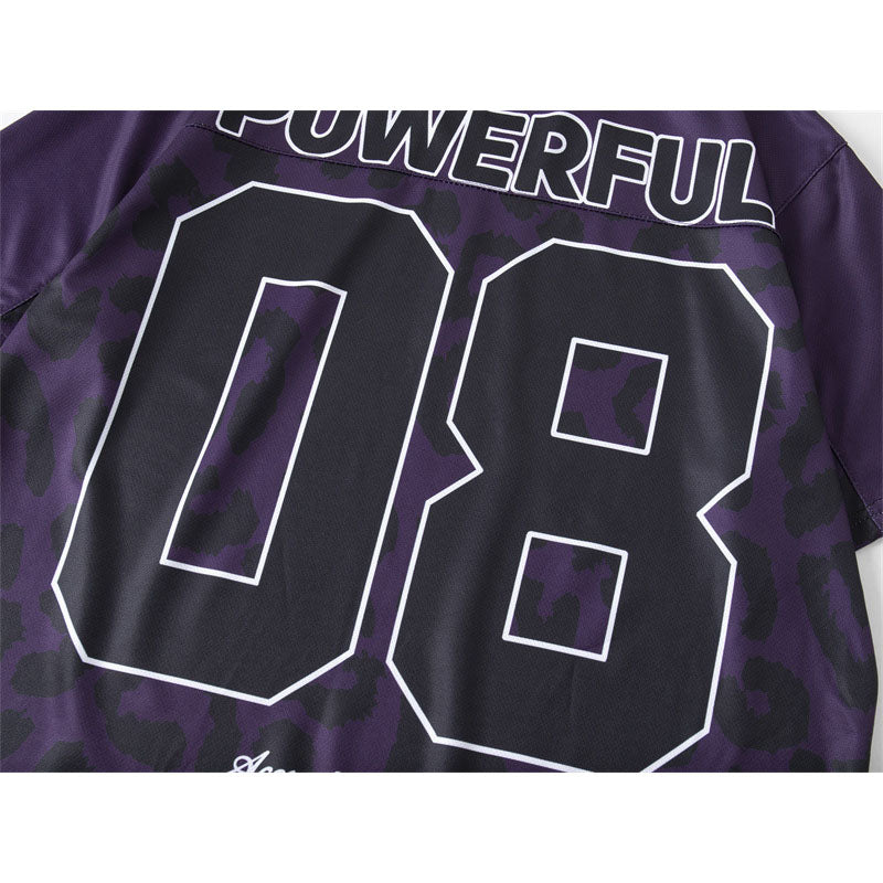 Hip Hop Shirts For Boys Hip Hop Casual V-Neck Short Sleeve Rugby Suit