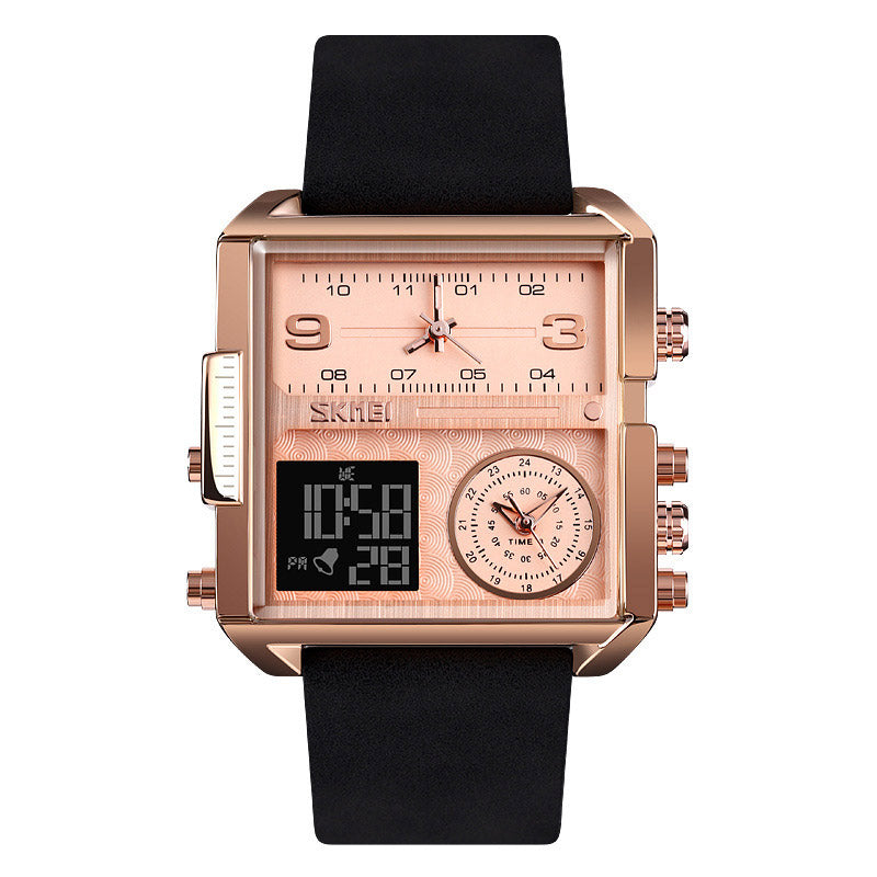 Analog-Digital Watch Square Business Water Proof Watch