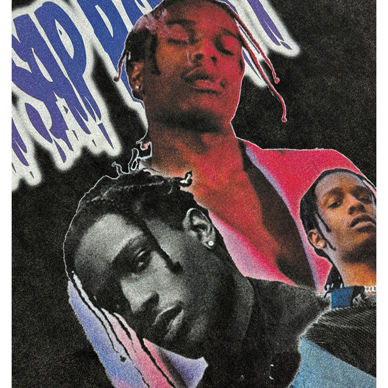 Streetwear masculino ASAP A $AP ROCKY hip hop t-shirt short sleeve