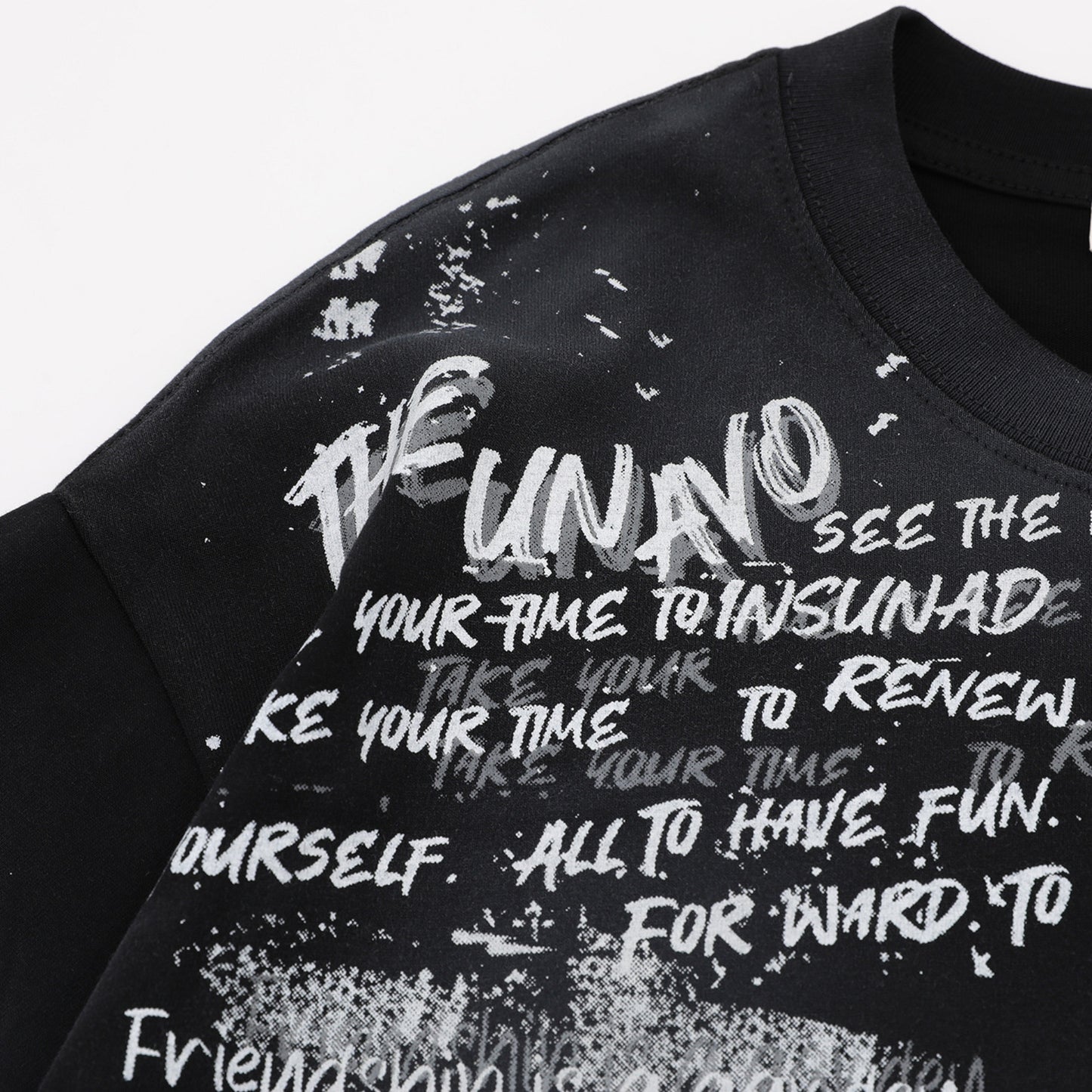 Hustle vintage summer graffiti t-shirt short sleeve