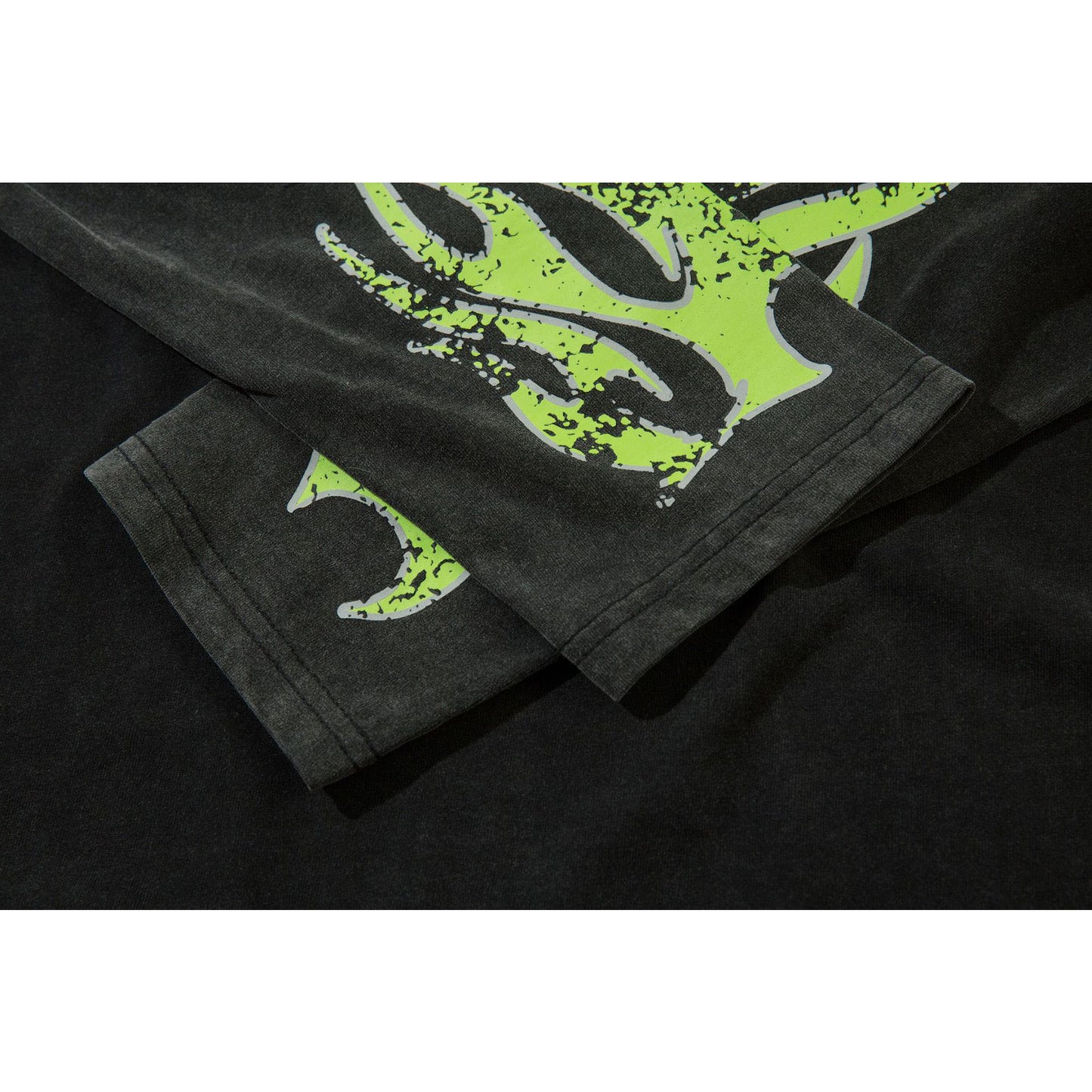 Hustle vintage flame print long sleeve t-shirt
