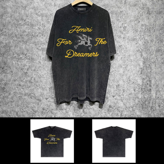 Amiri washed t-shirt pegasus short sleeve