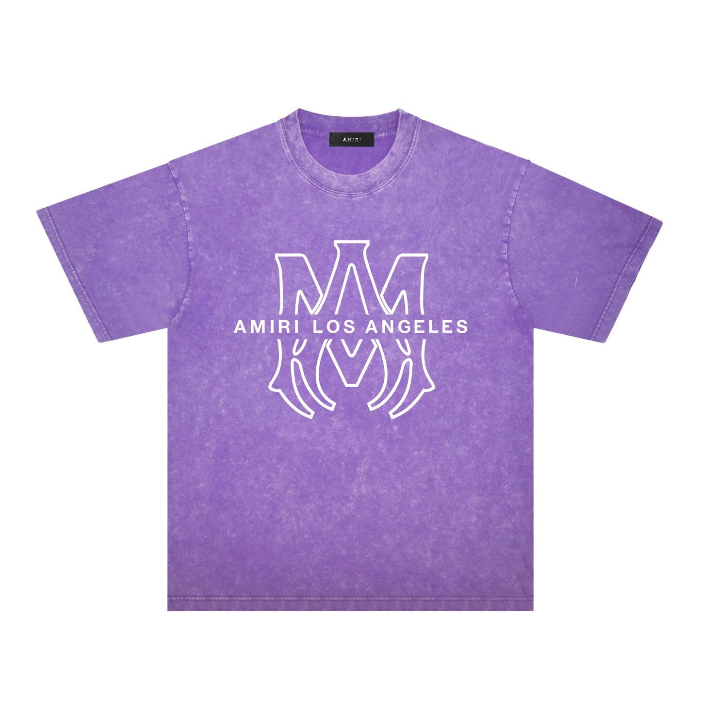 Amiri Washed Distressed T Shirt Printed Trendy Pure Cotton