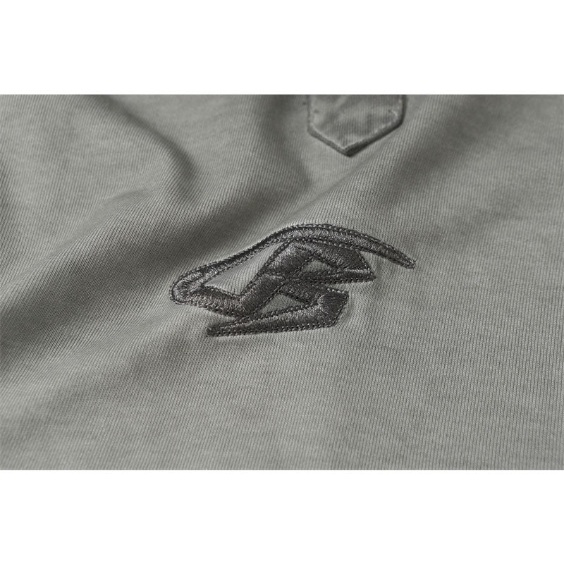 Stone Washed T shirt Vintage Washed Polo Shirt Lapel Short Sleeve Shirt