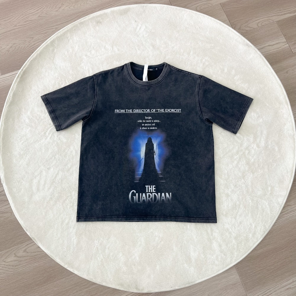 Streetwear Eua t-shirt made old digital print short-sleeved t-shirt