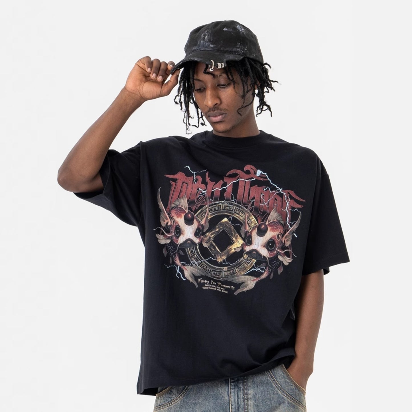 Vic Streetwear Summer Casual Loose Short Sleeve T-Shirt