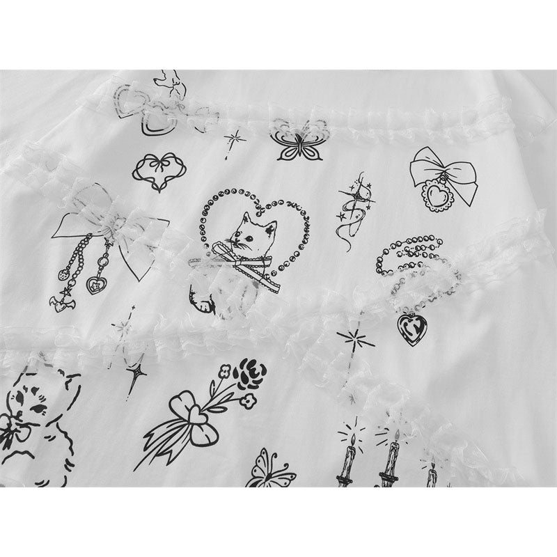 US drip outfits Summer Vintage Casual Loose Short Sleeve T-Shirts