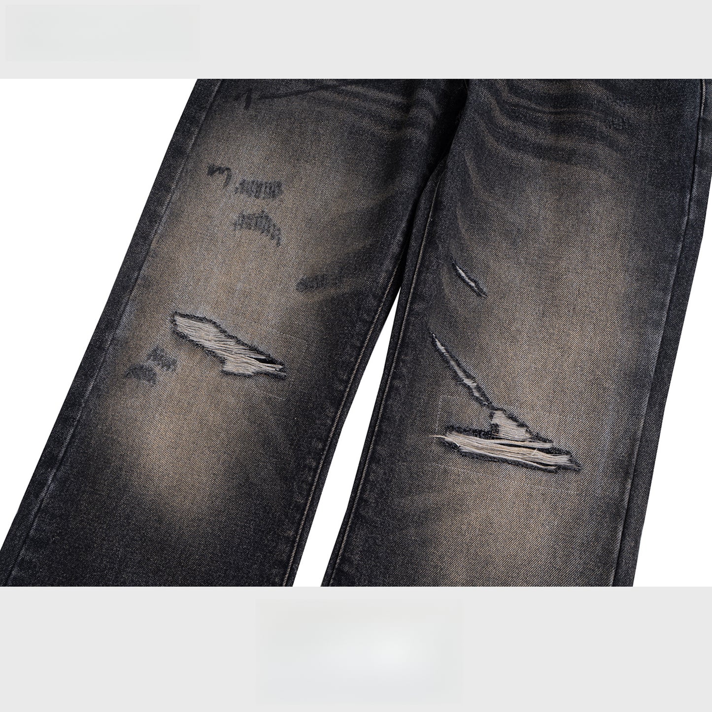 Rock Revival Jeans Washed Old Trousers Wide Foot Jeans
