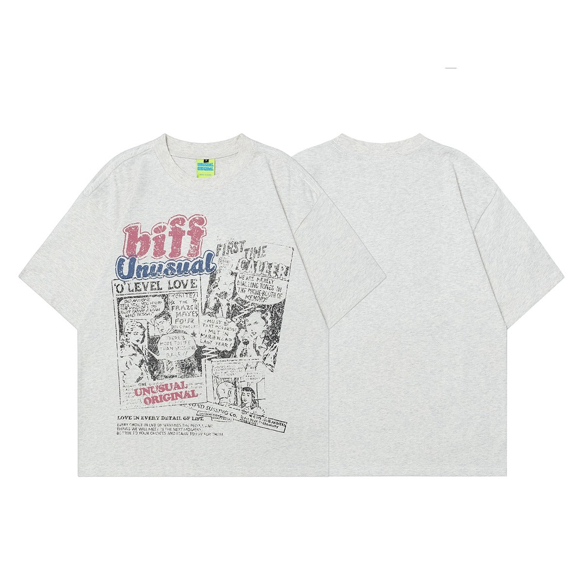 90s West Coast Hip Hop Fashion T Shirts Vintage Loose Crew Neck Short Sleeve T-Shirt