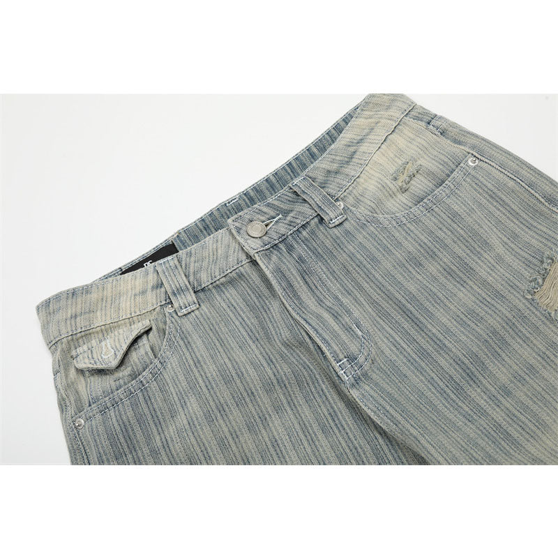 Casual Street Wear Retro Straight Jeans Fall Loose