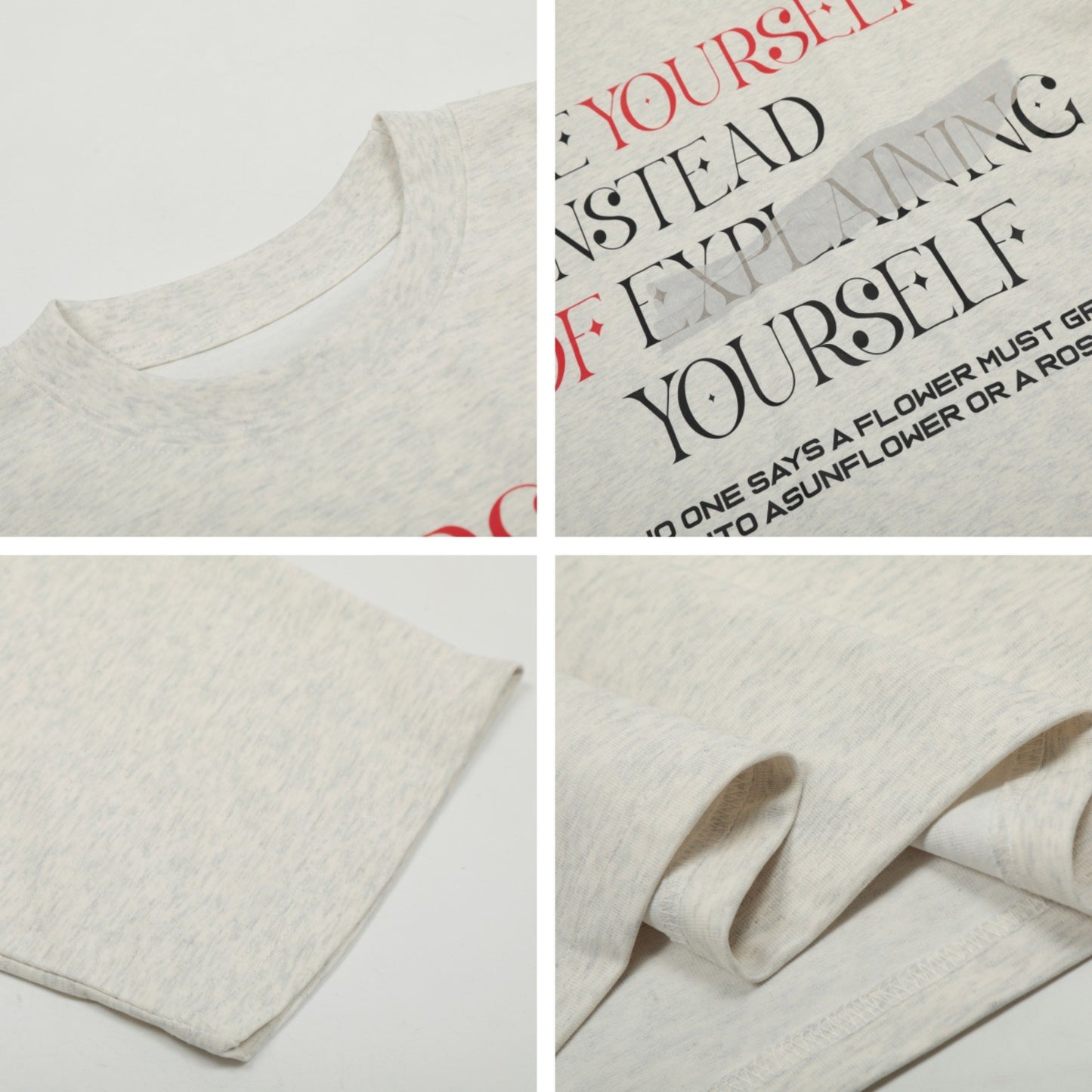 Distorted vintage letter print T-shirt