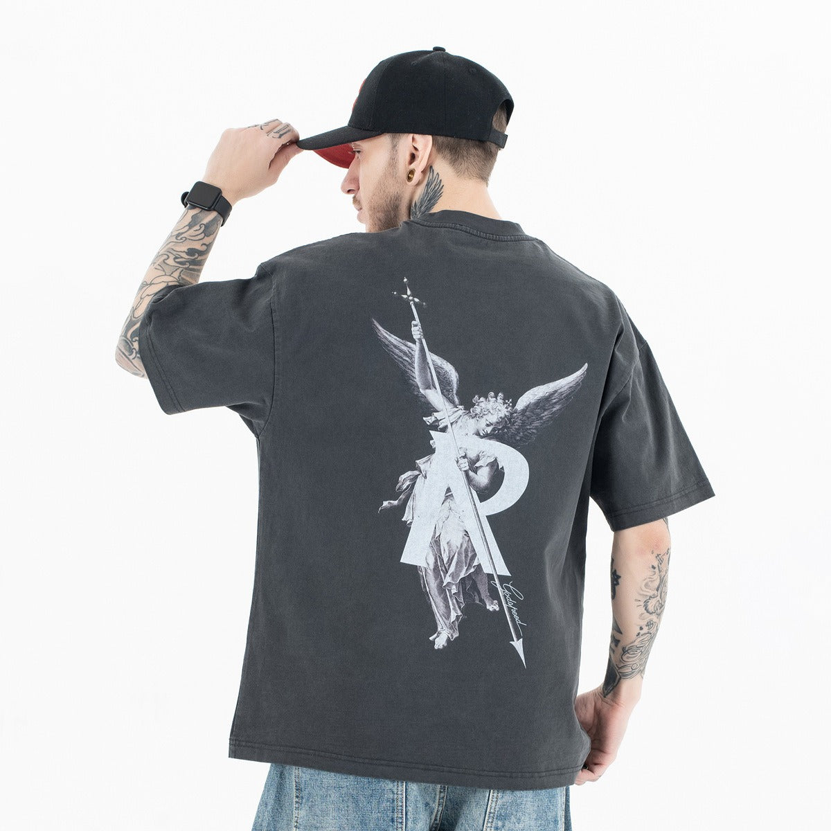 Vintage 90s Hip Hop Clothing Summer Crew Neck Short Sleeve T-Shirt