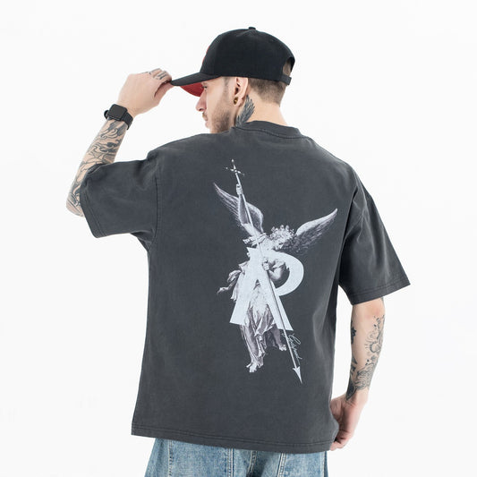 Vintage 90s Hip Hop Clothing Summer Crew Neck Short Sleeve T-Shirt