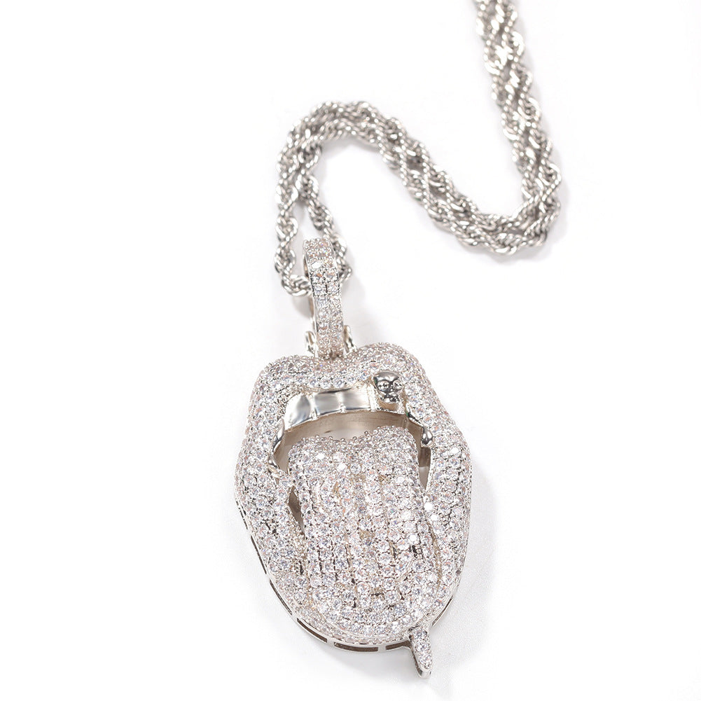 Jewelry Hip Hop Necklace Jewelry Rap Copper Zirconium Spectrum