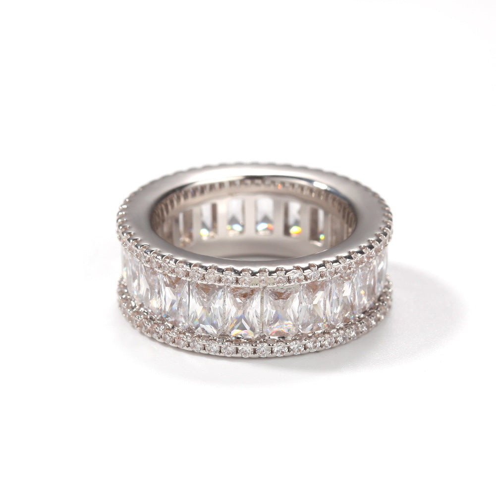 Rings Copper Zircon T Square Zirconium Ring Spectrum St. Valentine's