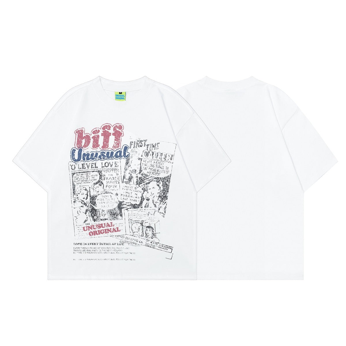 90s West Coast Hip Hop Fashion T Shirts Vintage Loose Crew Neck Short Sleeve T-Shirt