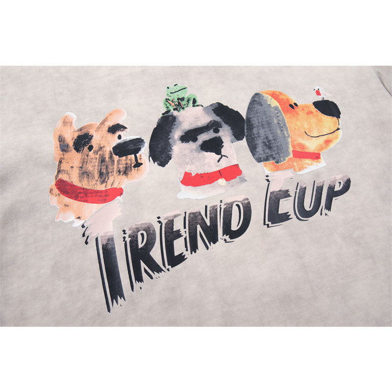 US drip outfits Summer Vintage Casual Loose Short Sleeve T-Shirts