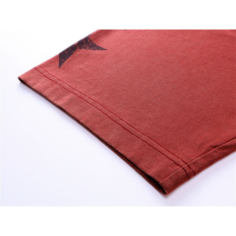 Casual Street Wear Vintage Old Short Sleeve Top T-Shirt
