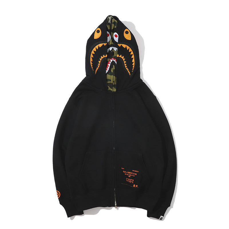 Ape Hoodie Double Hooded Cardigan Zip Sweater Shark Hoodie Jacket