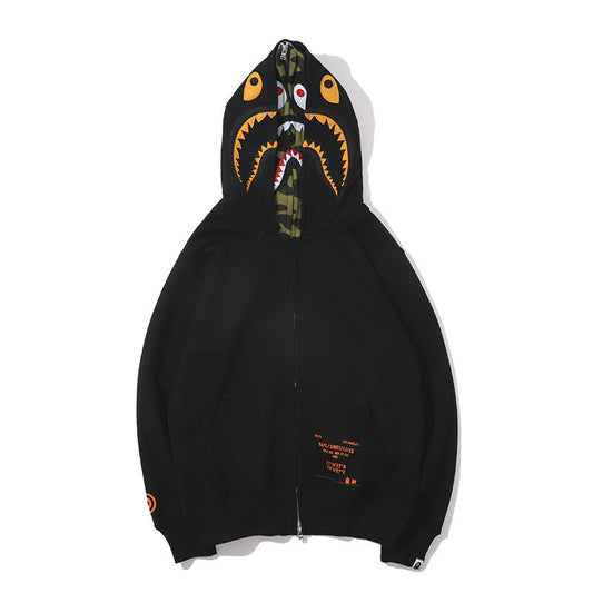 Ape Hoodie Double Hooded Cardigan Zip Sweater Shark Hoodie Jacket