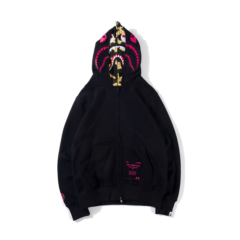 Ape Hoodie Double Hooded Cardigan Zip Sweater Shark Hoodie Jacket