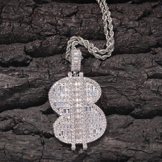 Jewelry Letter Pendant Copper Inlaid Zircon Versatile Spectrum