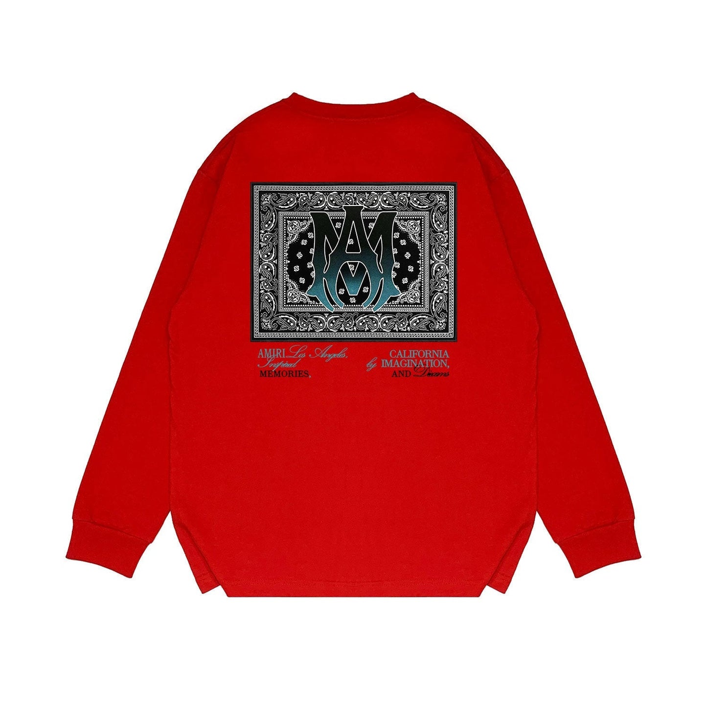 Amiri Long Sleeved Shirt Printed Trendy Pure Cotton