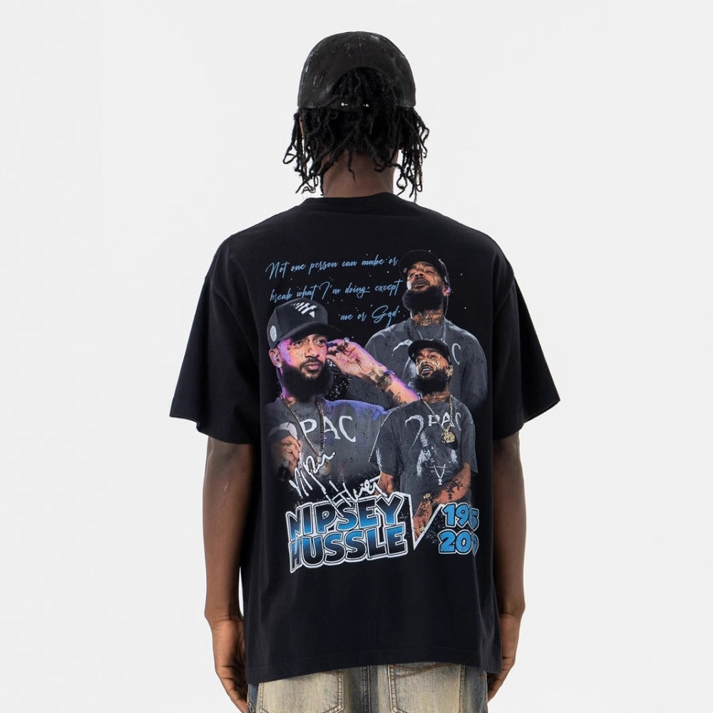 Vintage College Shirts Summer Vintage Portrait Print Casual Loose Crew Neck Short Sleeve T-Shirt