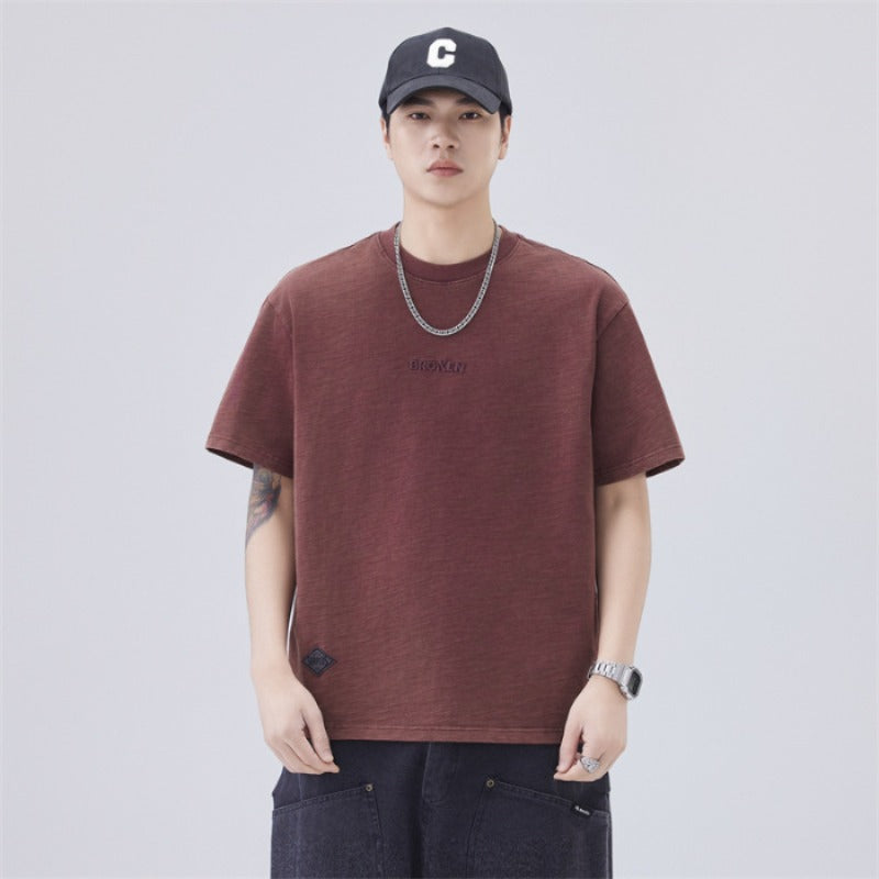 Men T-shirts Summer Short Sleeve Loose Top